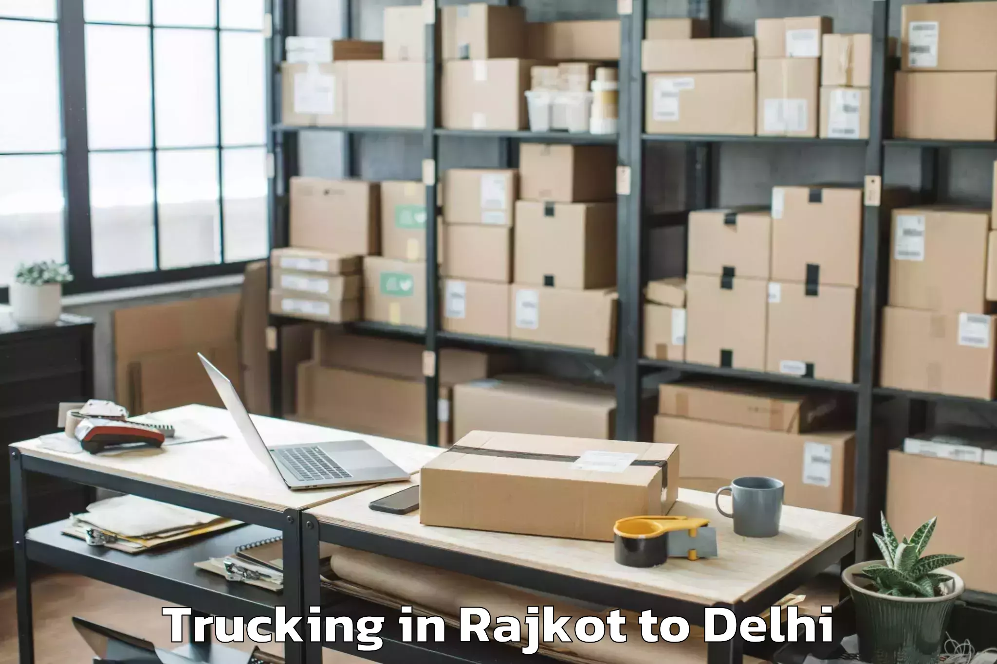 Get Rajkot to Flatted Factory Complex Okhla Trucking